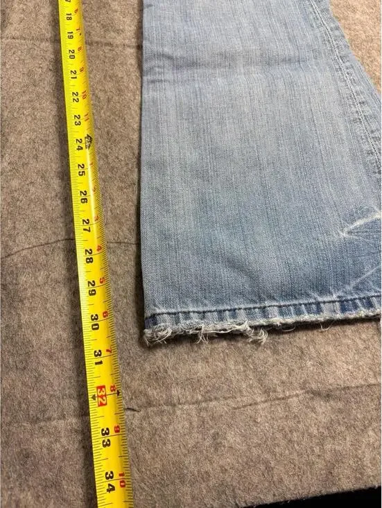 BKE Buckle Star Stretch Flare Jeans Women Sz 26x31 Blue Distressed Denim - Picture 11 of 11